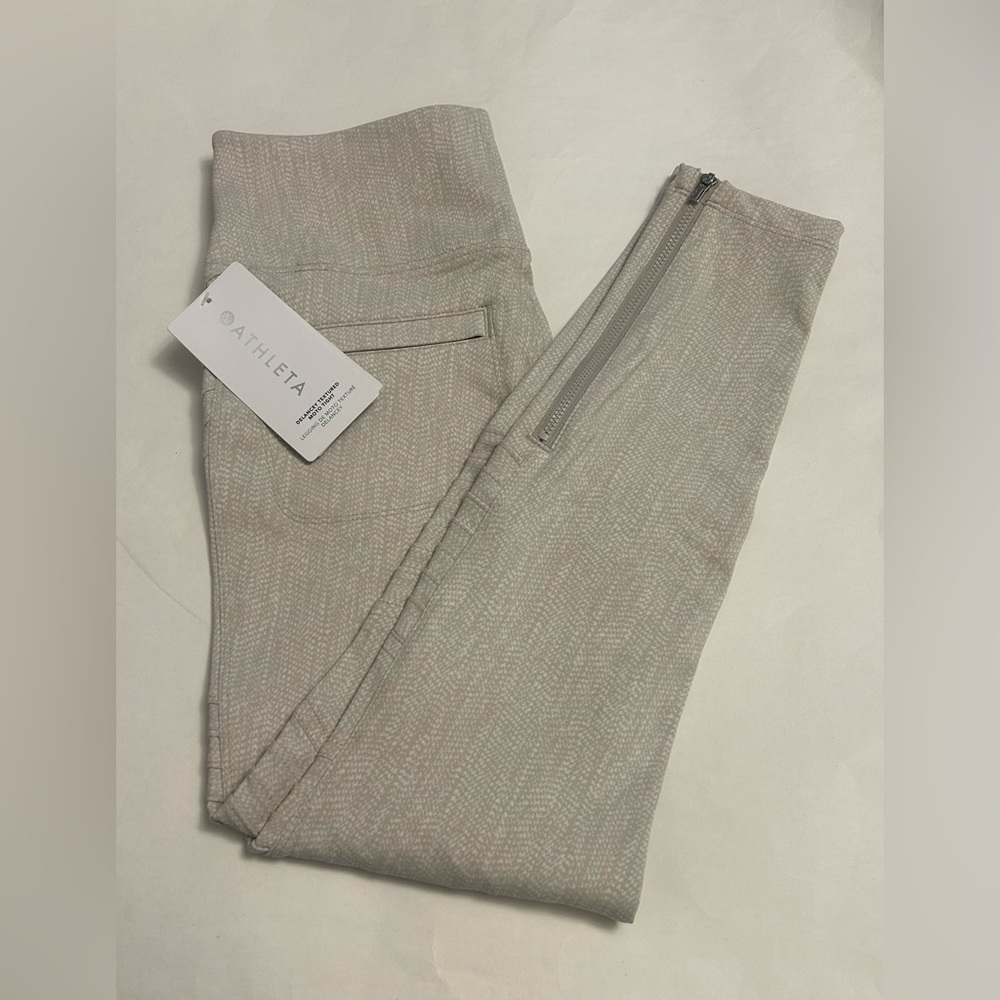 NWT Athleta Delancy Textured Moto Tight